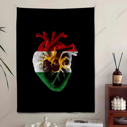 Kurdistan Flags Pattern Printed Large Wall Tapesty Home Decoration Garden Banner Outdoor Background Cloth  Room Wall Art Decor