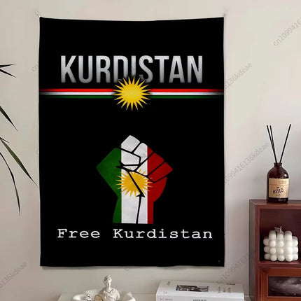 Kurdistan Flags Pattern Printed Large Wall Tapesty Home Decoration Garden Banner Outdoor Background Cloth  Room Wall Art Decor