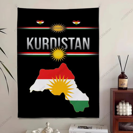 Kurdistan Flags Pattern Printed Large Wall Tapesty Home Decoration Garden Banner Outdoor Background Cloth  Room Wall Art Decor