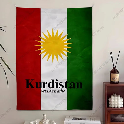 Kurdistan Flags Pattern Printed Large Wall Tapesty Home Decoration Garden Banner Outdoor Background Cloth  Room Wall Art Decor
