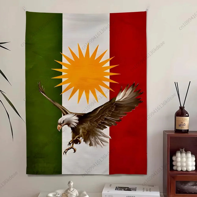 Kurdistan Flags Pattern Printed Large Wall Tapesty Home Decoration Garden Banner Outdoor Background Cloth  Room Wall Art Decor